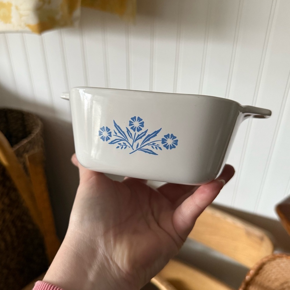 Blue Floral Patterned Baking Dish
